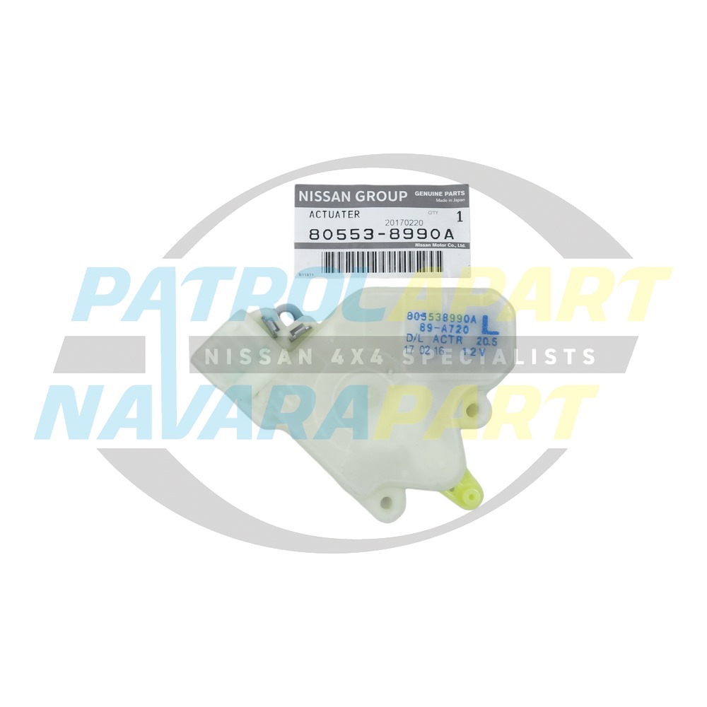Genuine Nissan Left Hand Front LHF Central Locking Actuator - Nissan Patrol Y61 GU