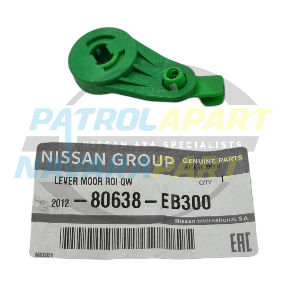 Genuine Nissan RH Front Door Lock Green Lever YD25 - Nissan Navara D40 2005-2010