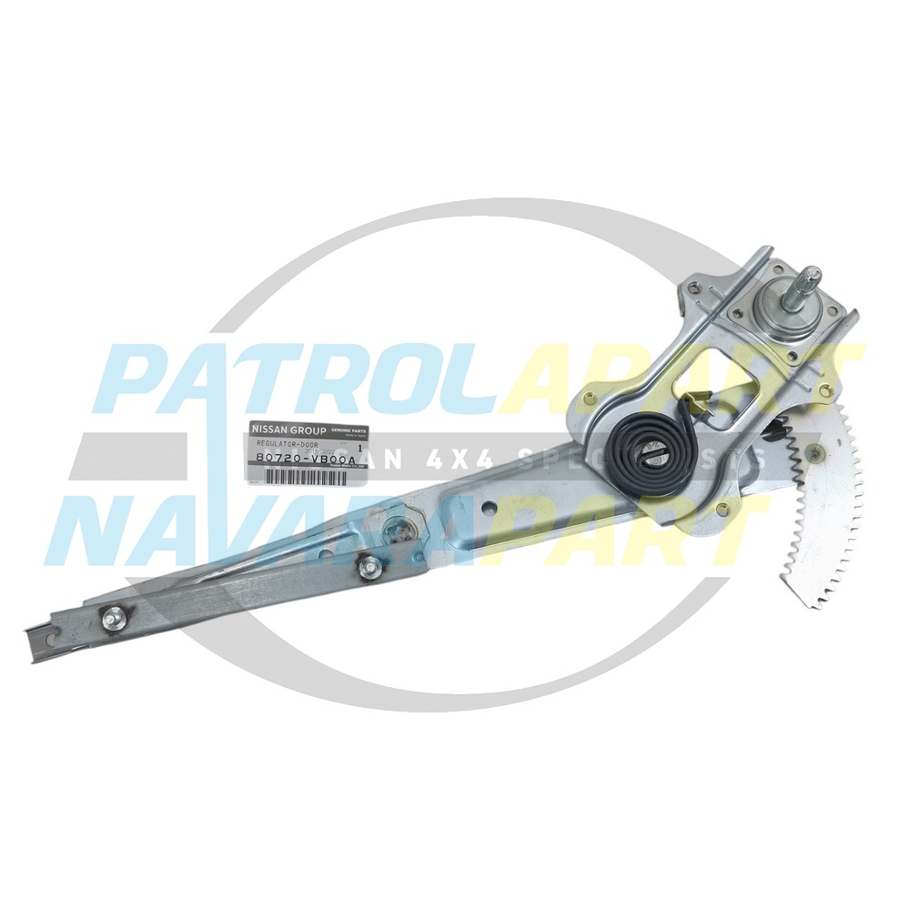 Genuine Nissan Manual Window Regulator Right Hand Front - Nissan Patrol Y61 GU 1997-2017