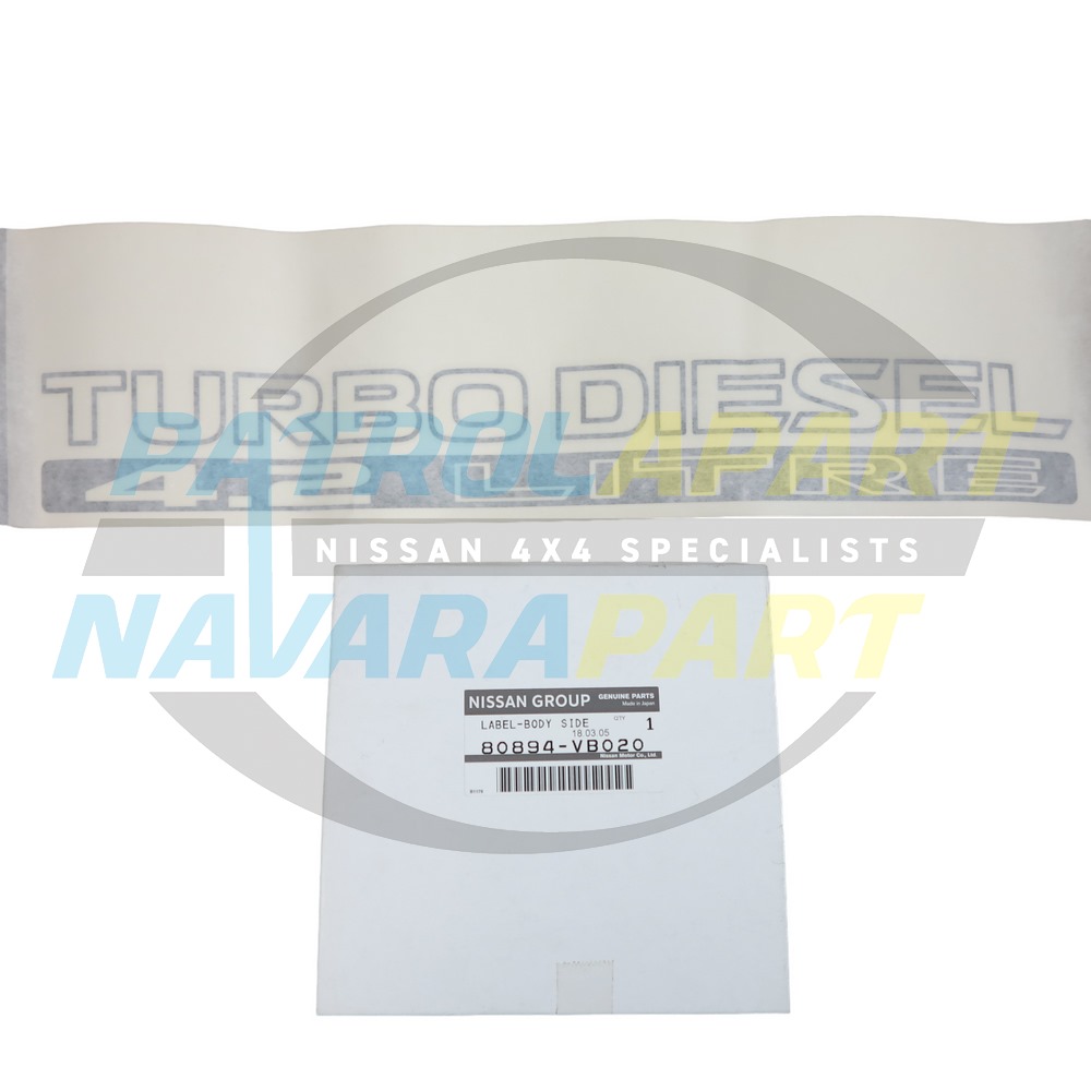 Genuine Nissan Door Decal Stickers 4.2 Turbo Diesel - Nissan Patrol Y61 GU