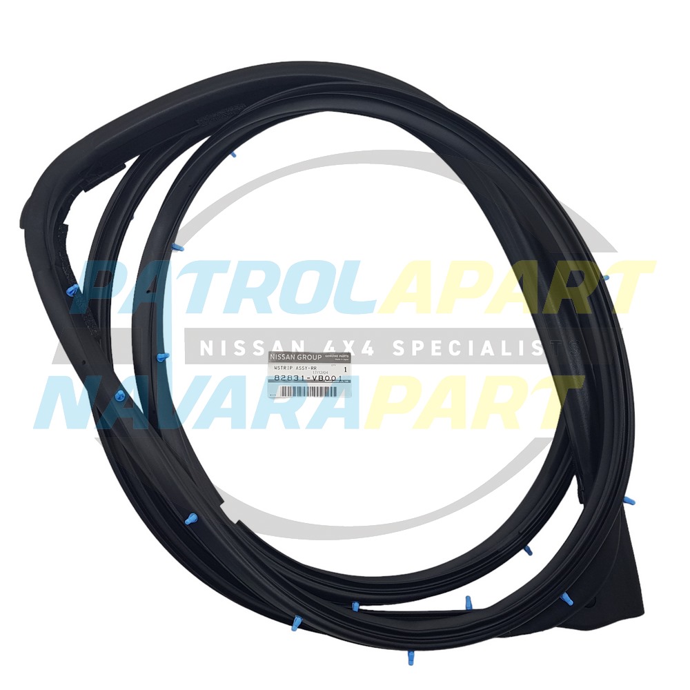 Genuine Nissan Rubber Door Seal on Door LHR Left Rear - Nissan Patrol Y61 GU