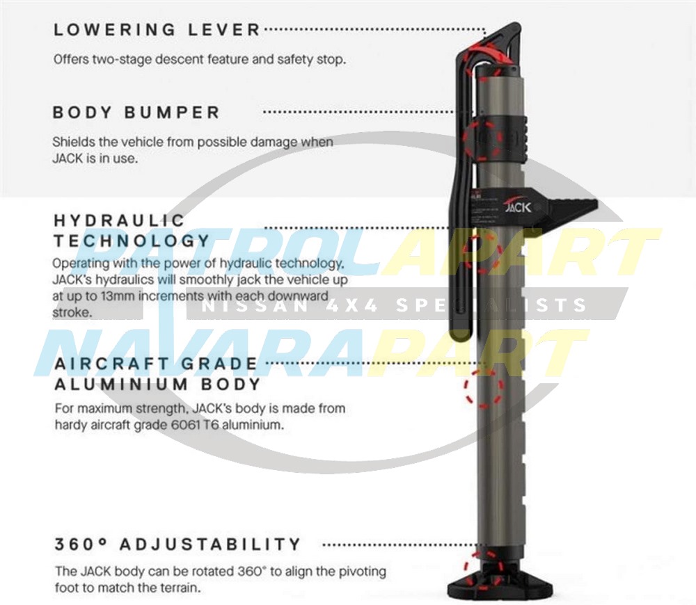 Hydraulic Aluminium High-Strength Hi-Lift Jack 48" 2,000kg - ARB
