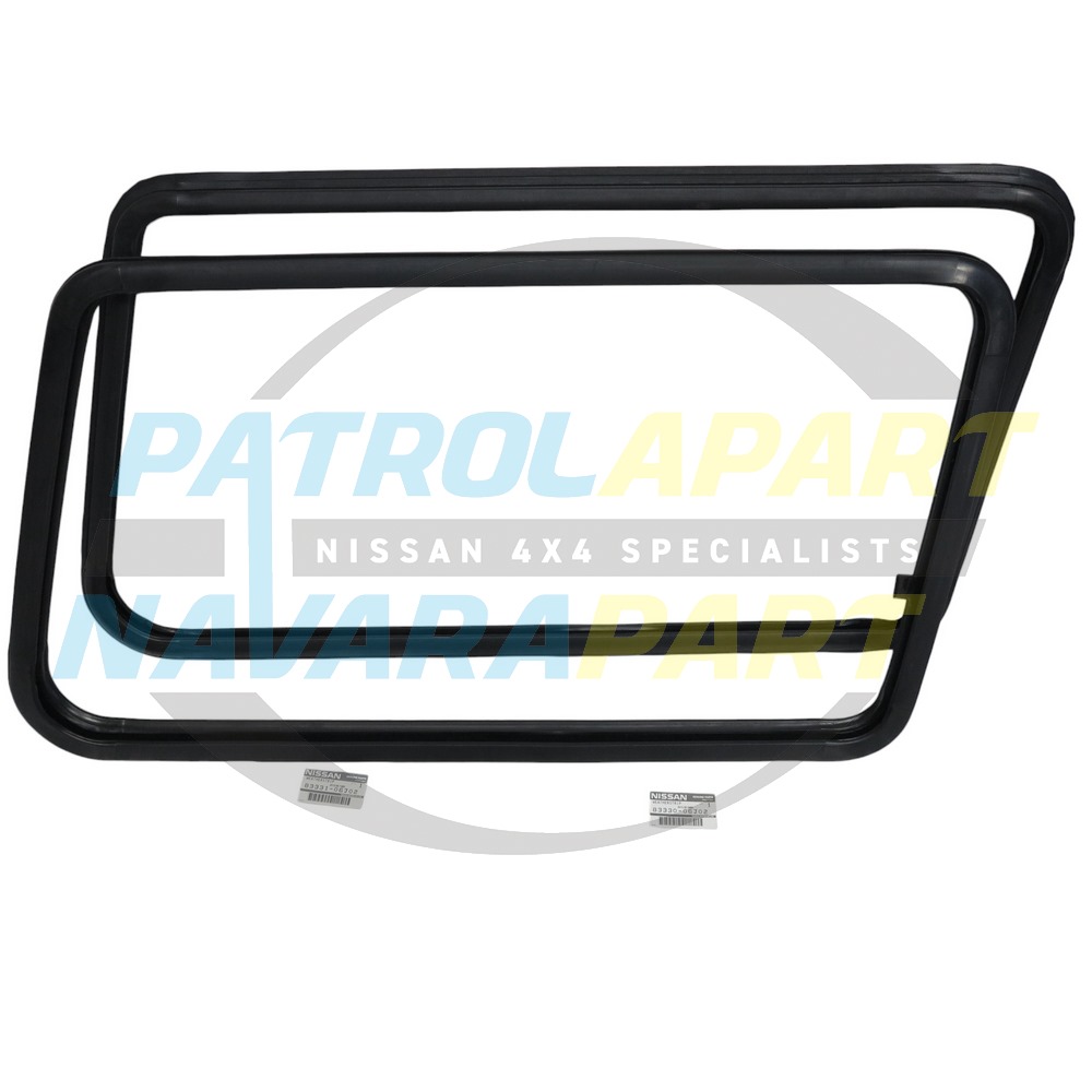 Genuine Nissan LWB Sliding Window Frames PAIR - Nissan Patrol Y60 GQ