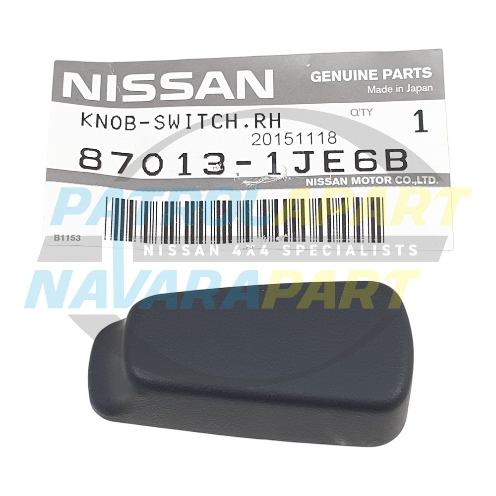 Genuine Nissan Front L / R Electric Seat Recline Knob Series 3 on - Nissan Patrol Y62