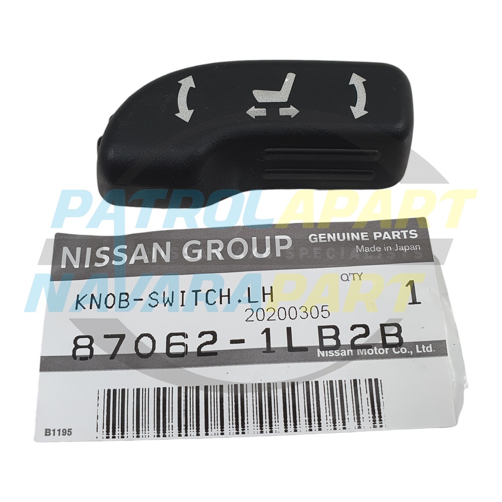Genuine Nissan Front LH Passenger Electric Seat Slide Knob S1-2 - Nissan Patrol Y62