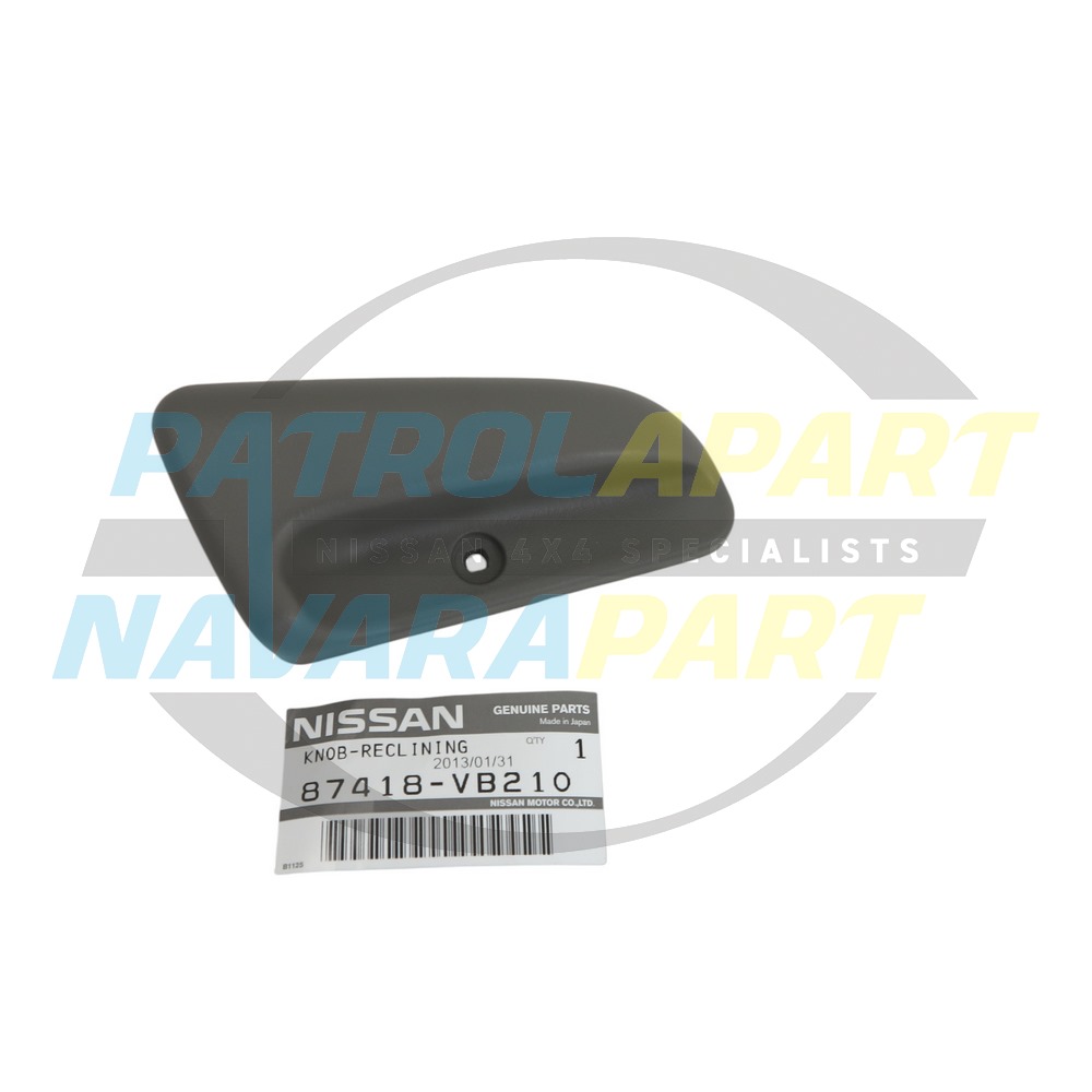 Genuine Nissan Seat Recliner Knob Handle Series 1-2 Grey RH - Nissan Patrol Y61 GU