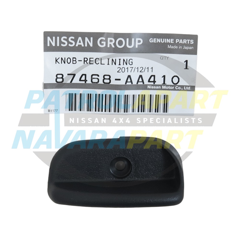 Genuine Nissan BENCH Seat Recliner Knob Handle LH - Nissan Patrol Y61 GU