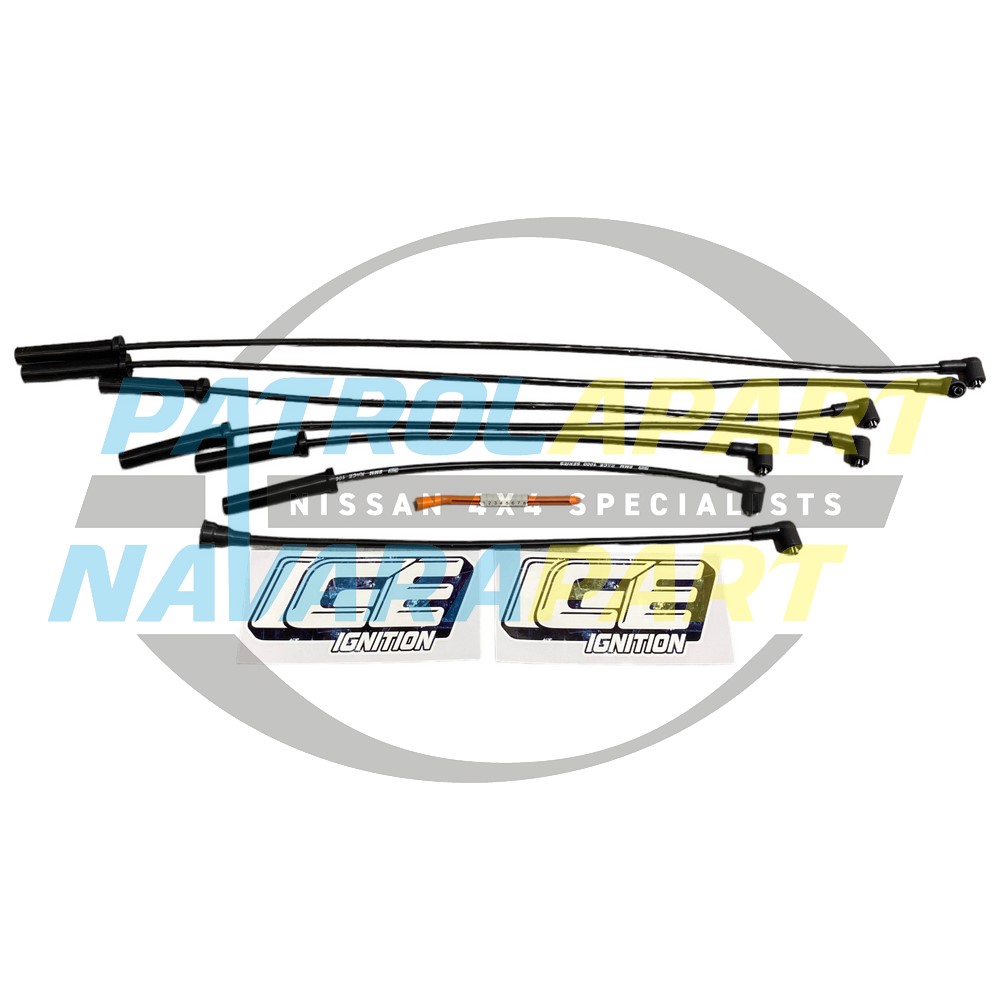 ICE 8mm Spark Plug Lead Set TB45 - Nissan Patrol Y61 GU