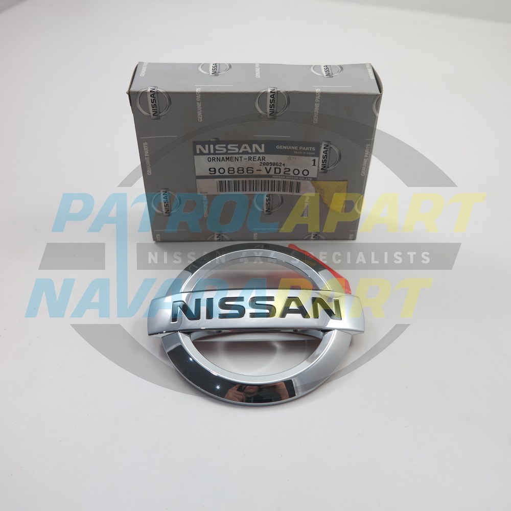 Genuine Nissan Barn Door Logo Emblem - Nissan Patrol Y61 GU