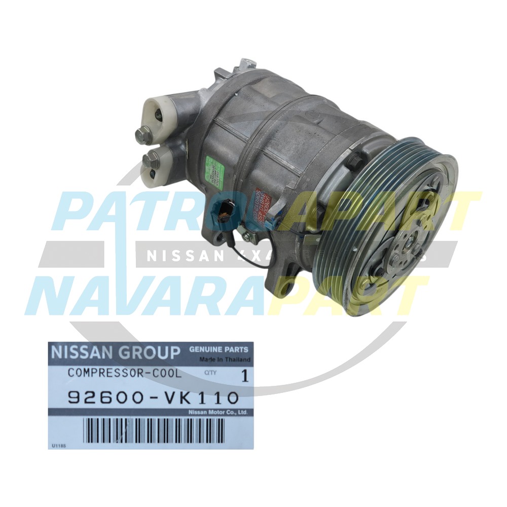 Genuine Nissan Air Conditioning Compressor ZD30 - Nissan Patrol Y61 GU 2000-2007 & Navara D22
