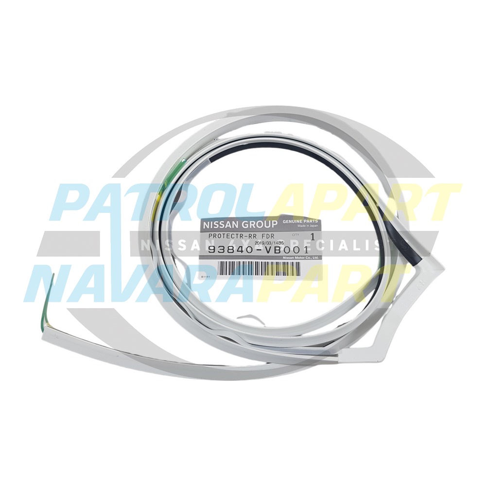 Genuine Nissan RHR Door Flare Seal White QM1 - Nissan Patrol Y61 GU S1-3