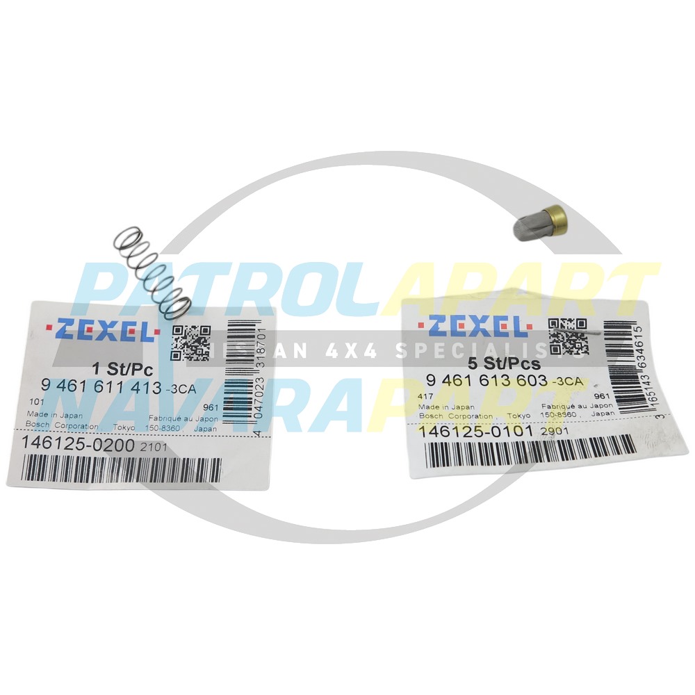 Zexel Injector Pump Filter Gauze & Spring TD42 - Nissan Patrol Y60 GQ, Y61 GU & Navara D22
