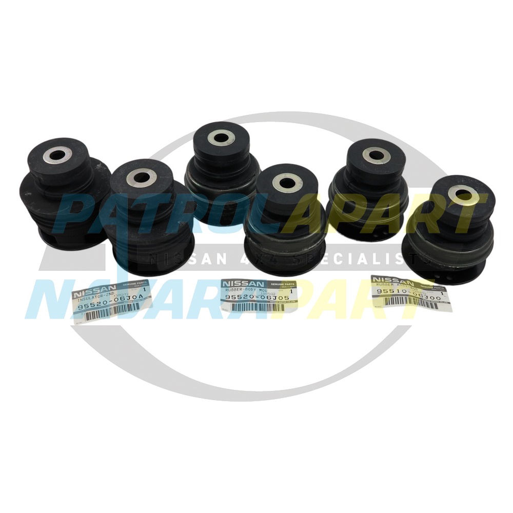 Genuine Nissan Body Mount Set - Nissan Patrol Y60 GQ Ute