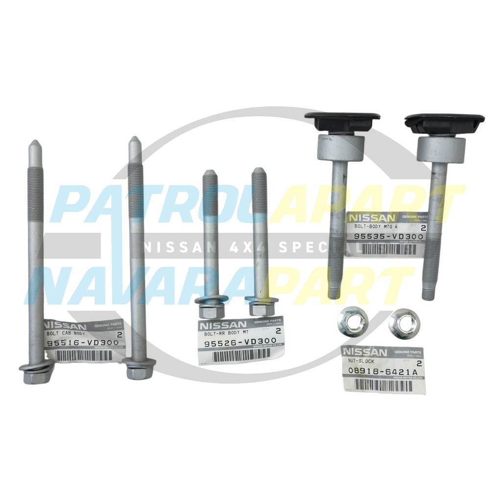 Genuine Nissan UTE BodyMount Bolt Set - Nissan Patrol Y61 GU