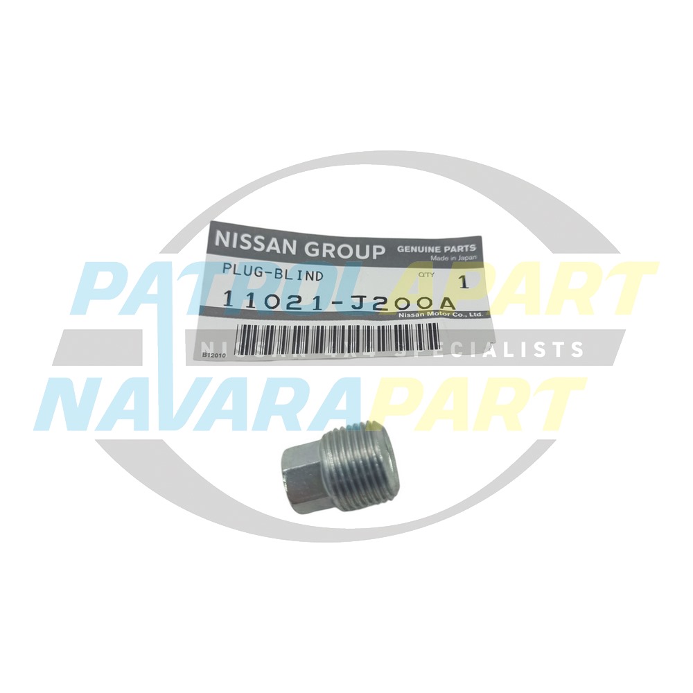 Genuine Nissan Engine Block Coolant Drain Plug TD42 ZD30 - Nissan Patrol Y60 GQ, Y61 GU & Navara D22