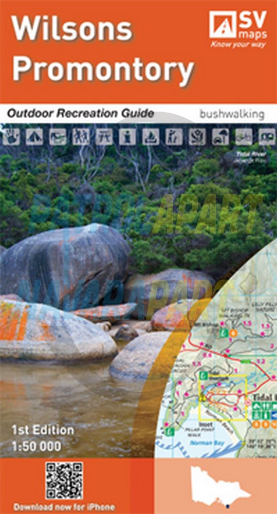 Spatial Vision Wilsons Promontory Outdoor Recreation Guide Map for Walking / Riding / Camping