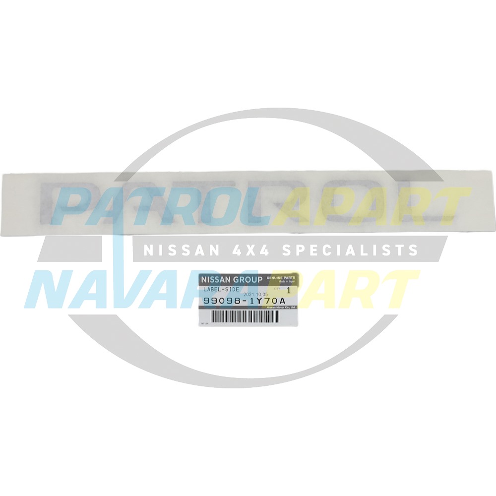 Genuine Nissan Raised Chrome Guard Decal Sticker - Nissan Patrol Y61 GU Ute