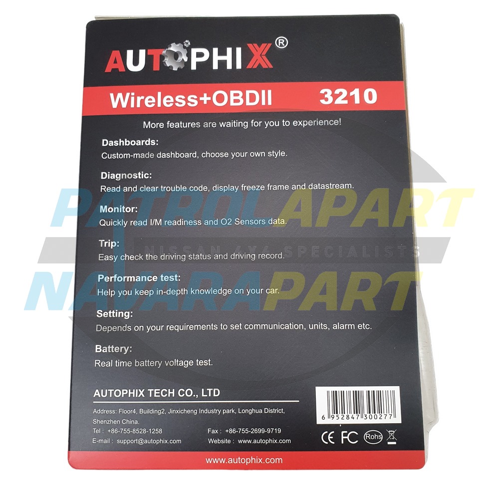 Bluetooth Scanner Tool Module OBDII Android & IOS Apple - Autophix 3210