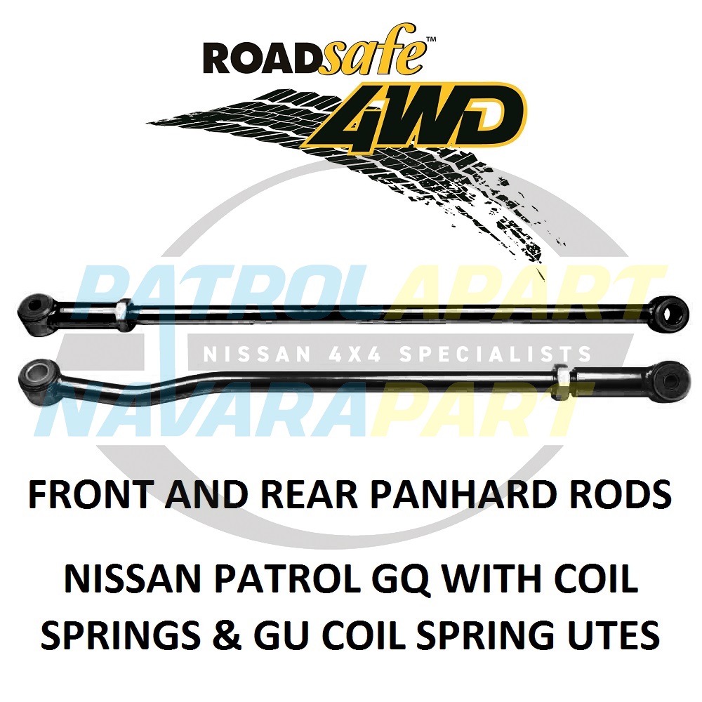 Roadsafe Heavy Duty On-Car Adjustable Panhard Rods PAIR - Nissan Patrol Y60 GQ & Y61 GU Ute