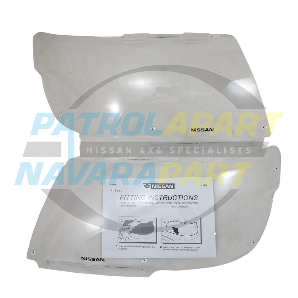 Genuine Nissan Headlight Protectors - Nissan Patrol Y61 GU S1-2