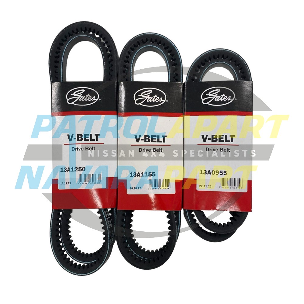 Gates Fan Belt Kit TD42 - Nissan Patrol Y61 GU