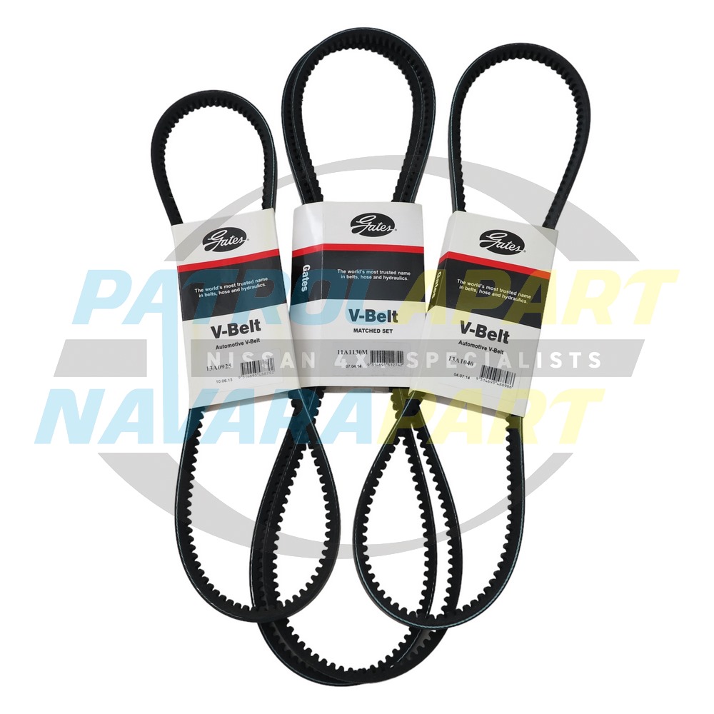 Gates Fan Belt Kit TB42 - Nissan Patrol Y60 GQ