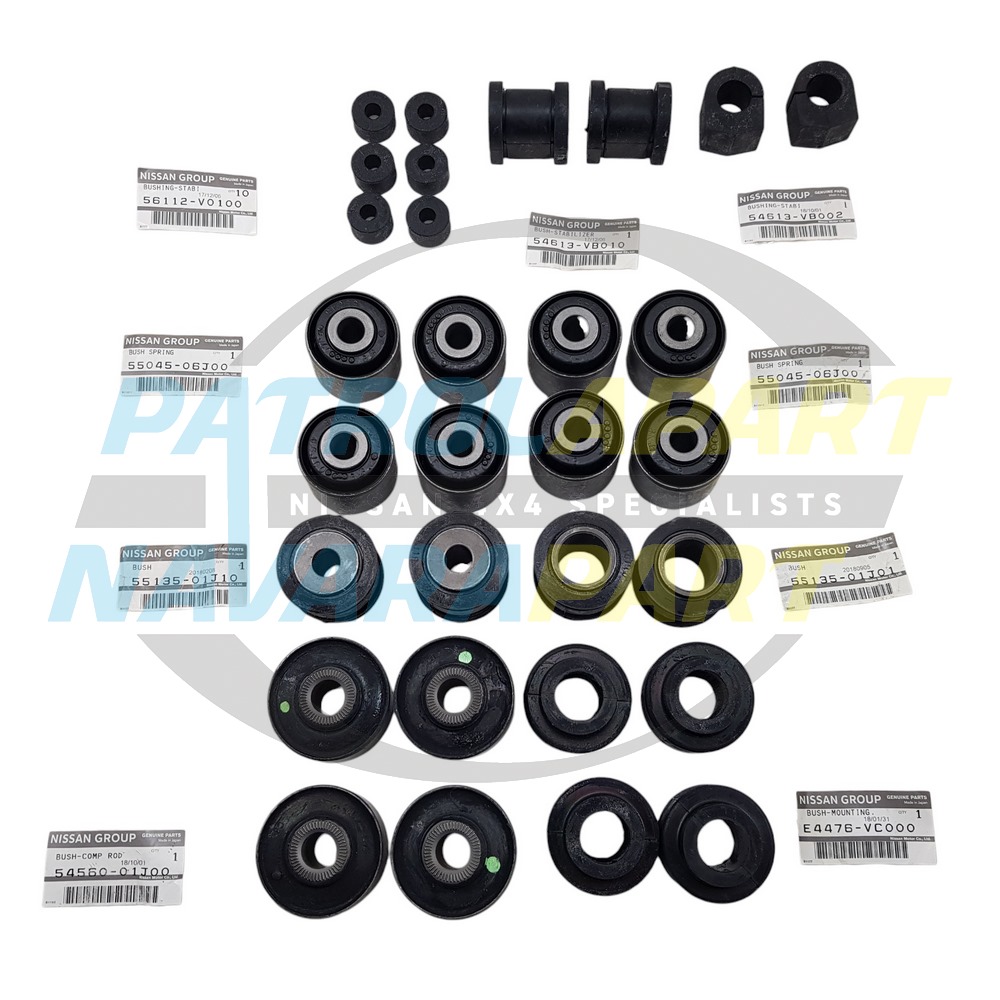 Genuine Nissan Series 1 Wagon Suspension Bush Set Kit - Nissan Patrol Y61 GU