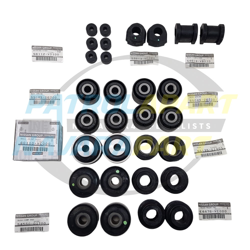 Genuine Nissan Series 9 Wagon Suspension Bush Set Kit - Nissan Patrol Y61 GU
