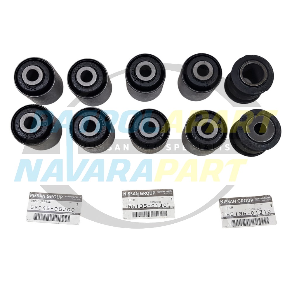 Genuine Nissan Rear Trailing Arms & Panhard Rod Bush Set Kit - Nissan Patrol Y60 GQ & Y61 GU