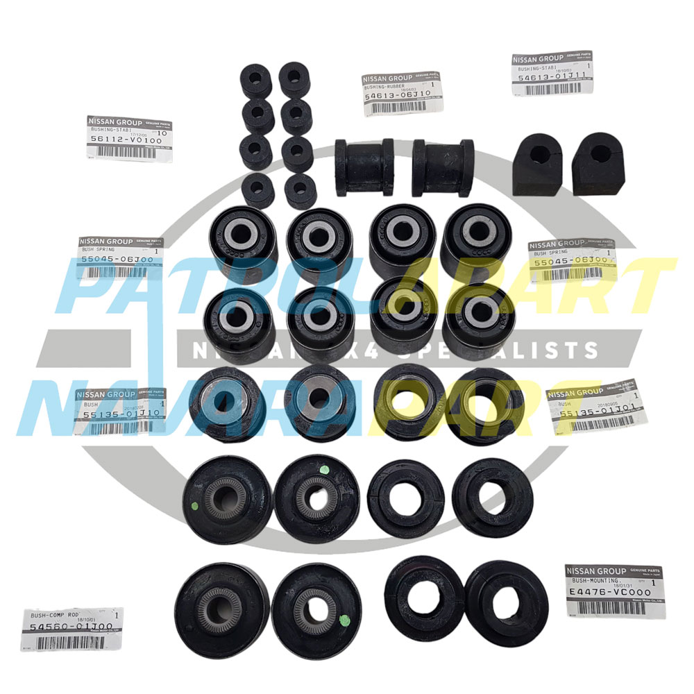 Genuine Nissan Coil Cab Ute LWB SWB Wagon Suspension Bush Set Kit - Nissan Patrol Y60 GQ