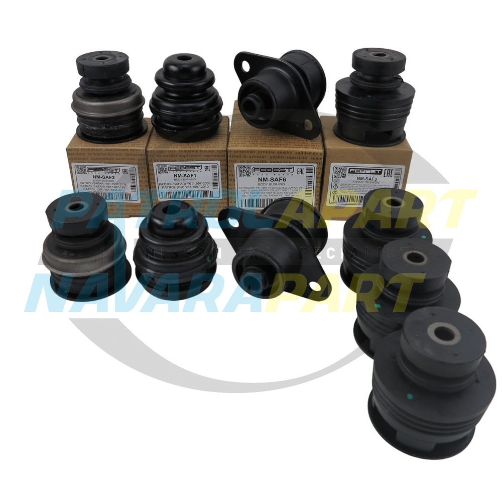 Genuine Nissan Febest Body Mount Set Suit Wagon - Nissan Patrol Y61 GU