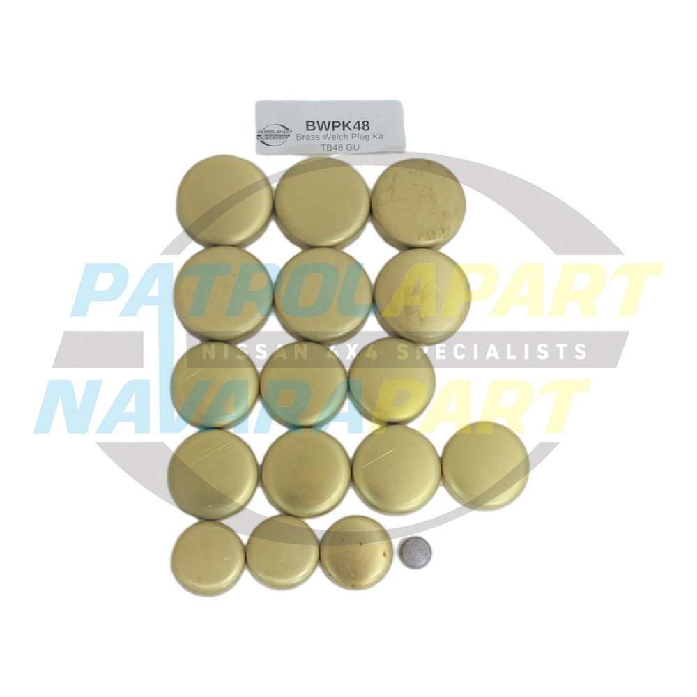 Brass Welch Plug Kit TB48 - Nissan Patrol Y61 GU
