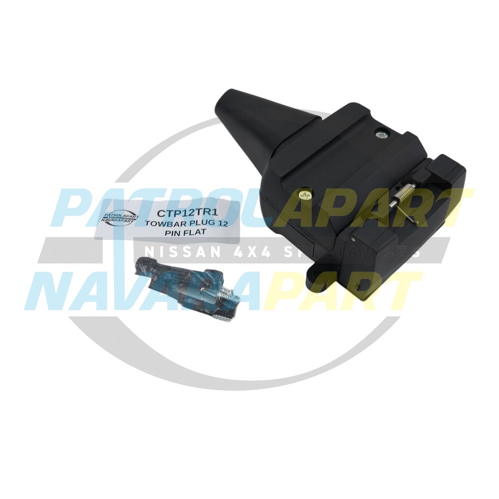 Towbar Trailer Plug 12 Pin Flat - Universal Fitment