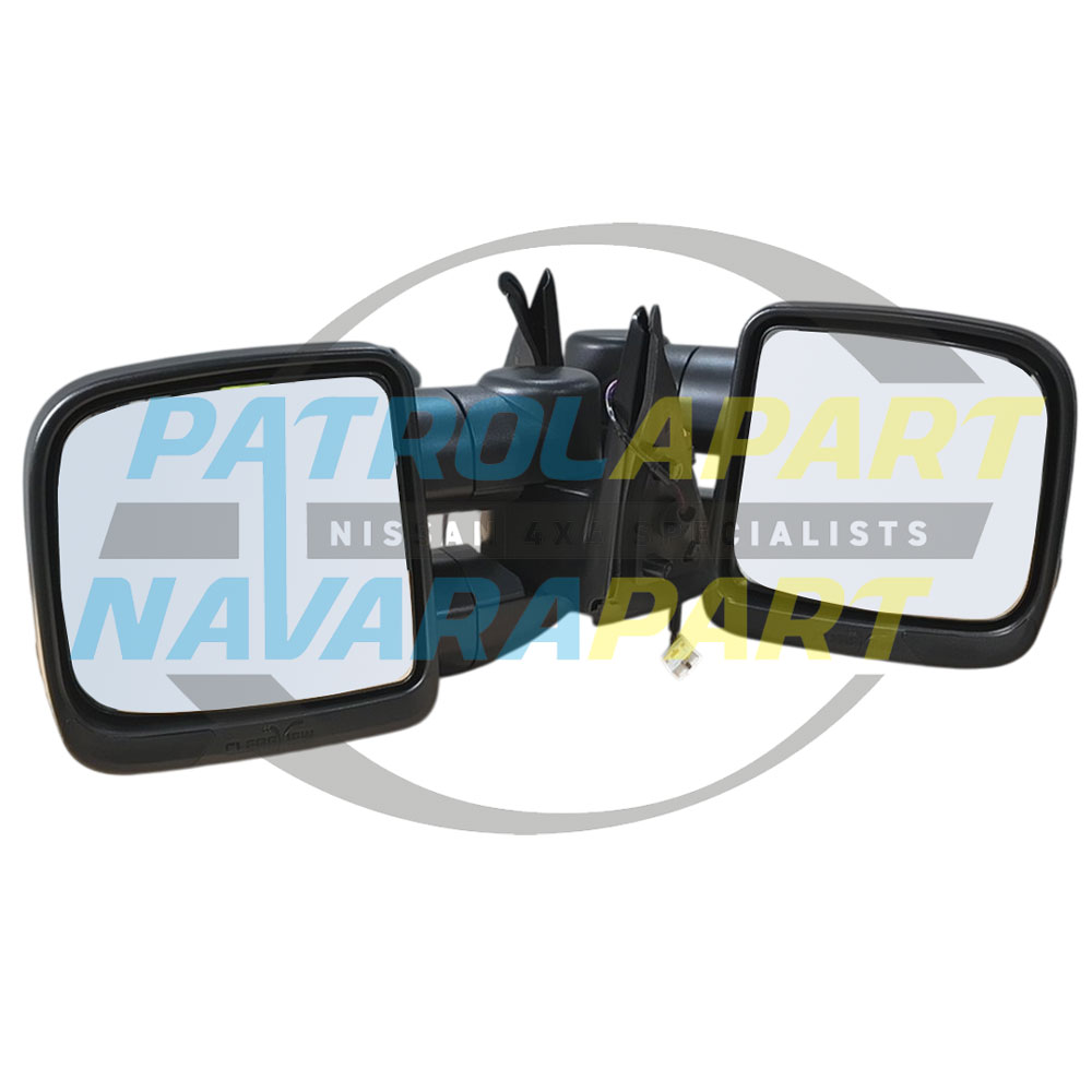 Clearview Compact Mirror Black Electric - Nissan Patrol Y61 GU