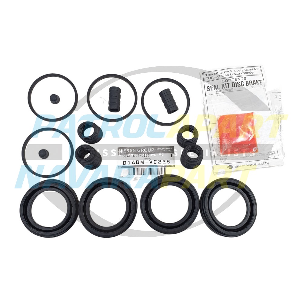 Genuine Nissan Front Brake Caliper Complete Seal Rebuild Kit TB48 - Nissan Patrol Y61 GU