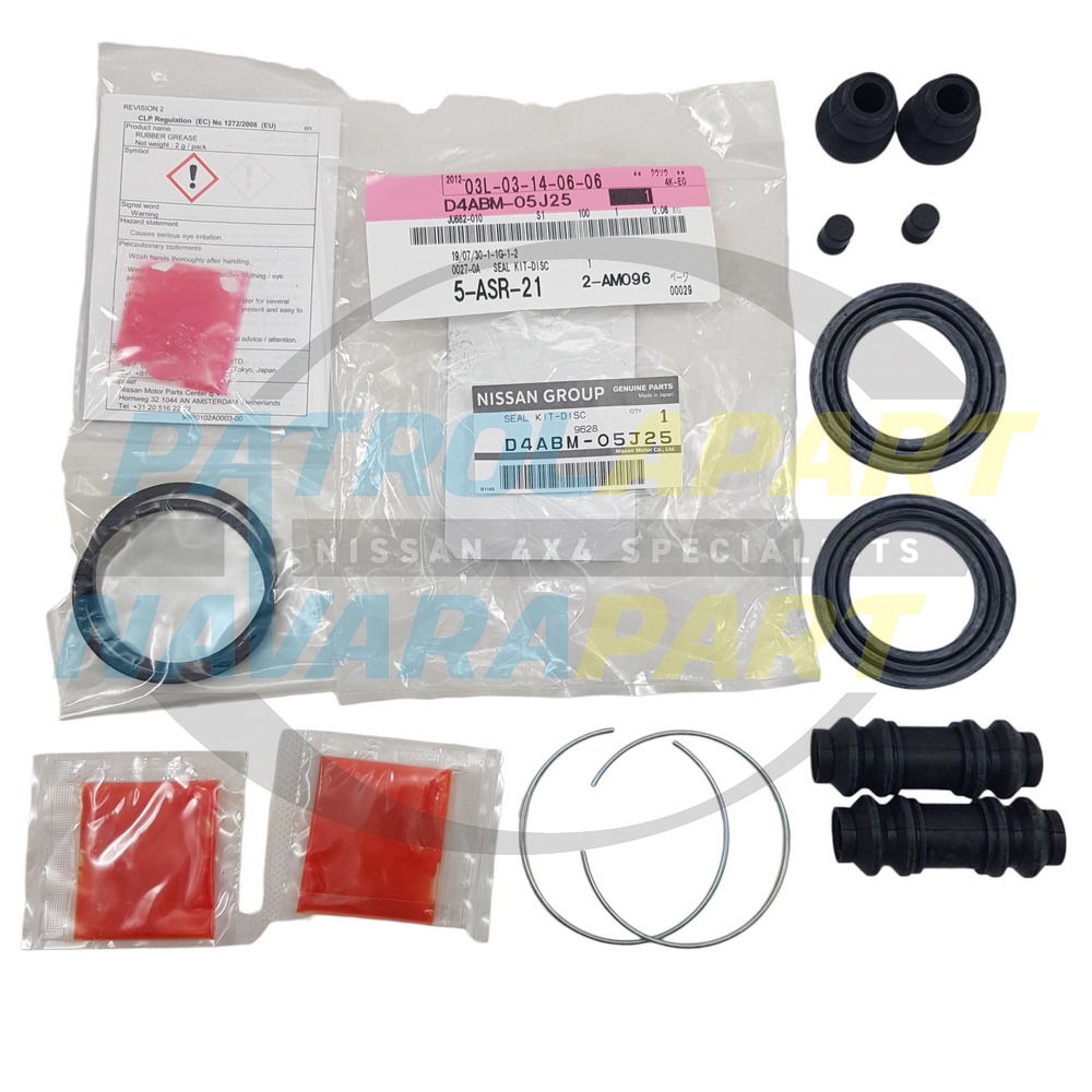 Genuine Nissan Rear Brake Caliper Complete Seal Rebuild Kit - Nissan Patrol Y60 GQ
