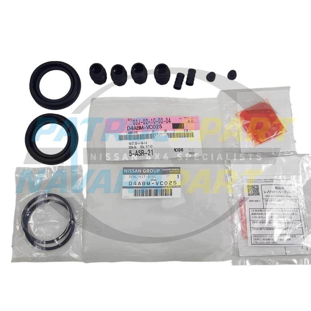 Genuine Nissan Rear Brake Caliper Complete Seal Rebuild Kit - Nissan Patrol Y61 GU