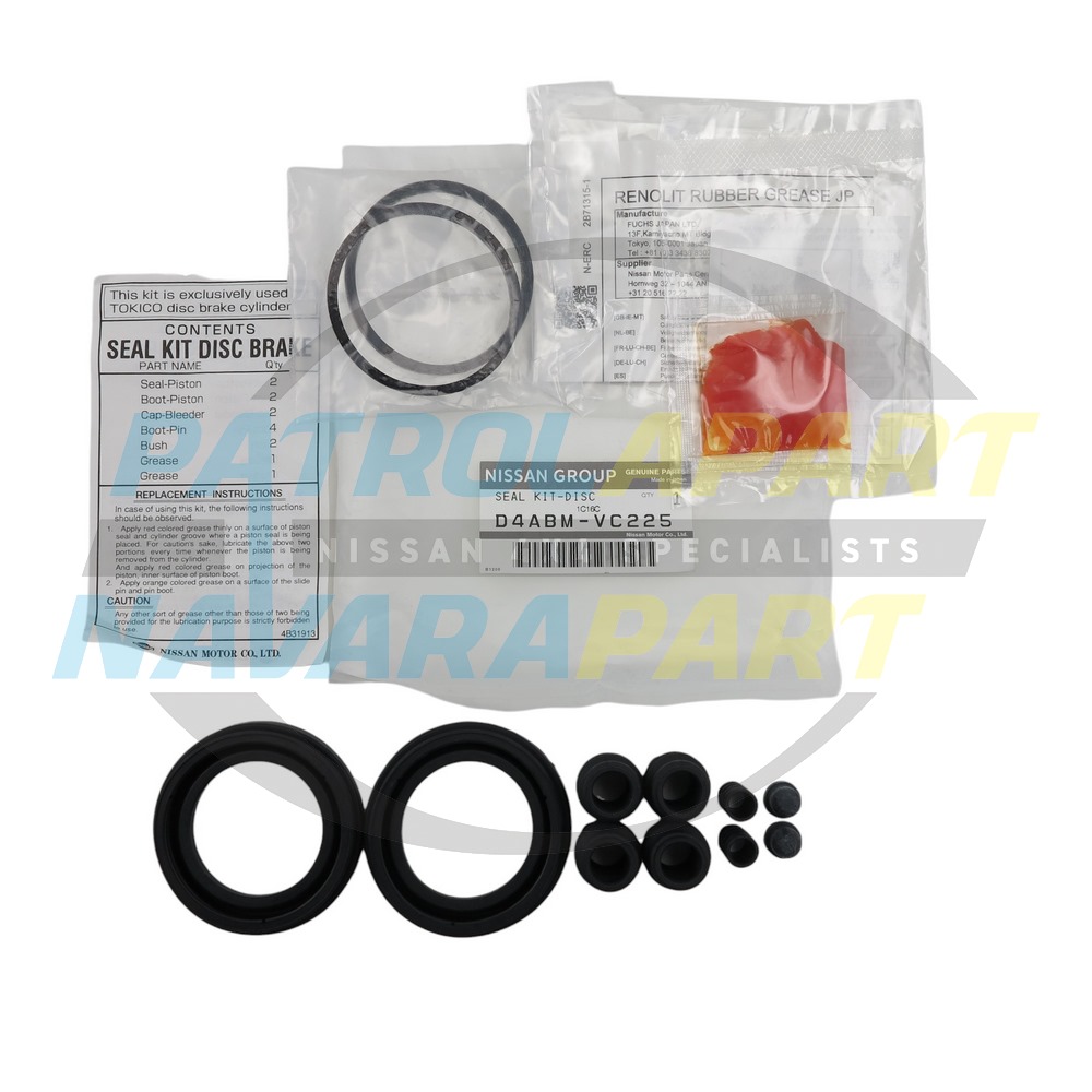 Genuine Nissan Rear Brake Caliper Complete Seal Rebuild Kit TB48 - Nissan Patrol Y61 GU