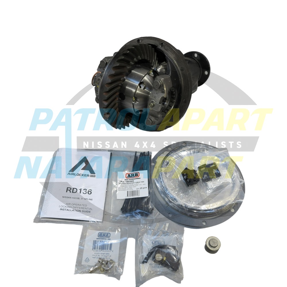 4.11 Front Diff Centre with New ARB Locker & Gearset & Bearings - Nissan Patrol Y60 GQ & Y61 GU