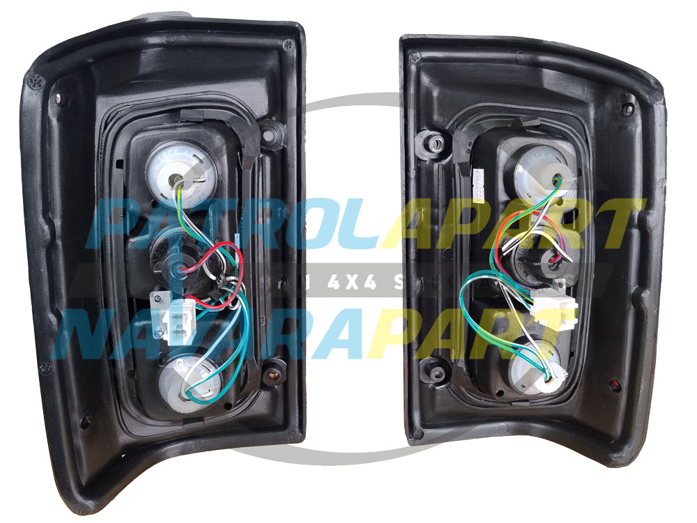 Genuine Nissan Tail Lights PAIR 3 Colour Crystal GU3 Look - Nissan Patrol Y60 GQ