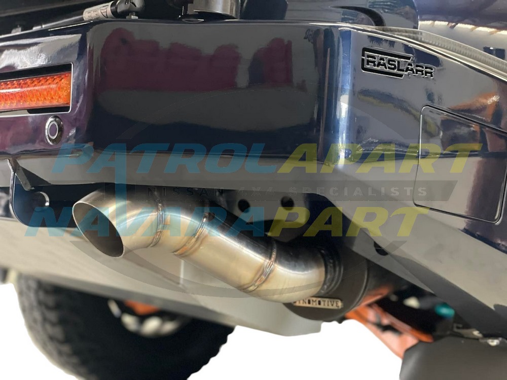 Stainless Cat Back Exhaust to Suit Raslarr Rear Bar - Nissan Patrol Y62