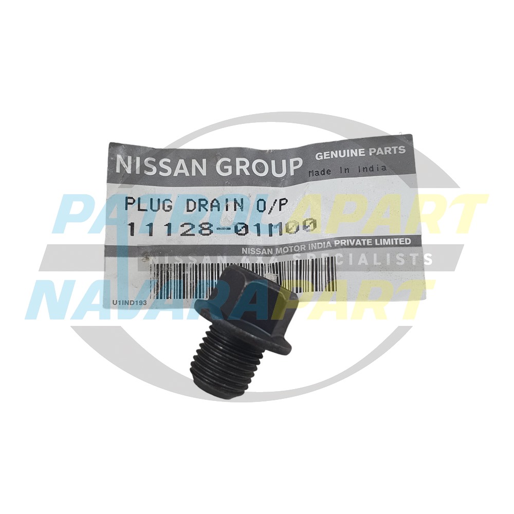 Genuine Nissan Sump Plug 14mm Head RD28, TB42, TB45, TB48, TD42 - Nissan Patrol Y60 GQ & Y61 GU