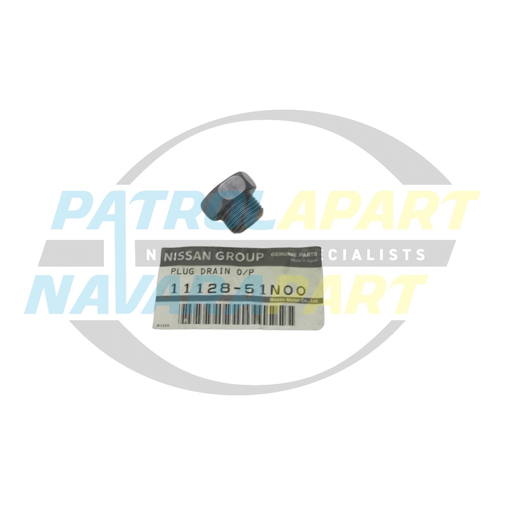Genuine Nissan Sump Plug 22mm Head TD42 ZD30 - Nissan Patrol Y61 GU & Navara D22