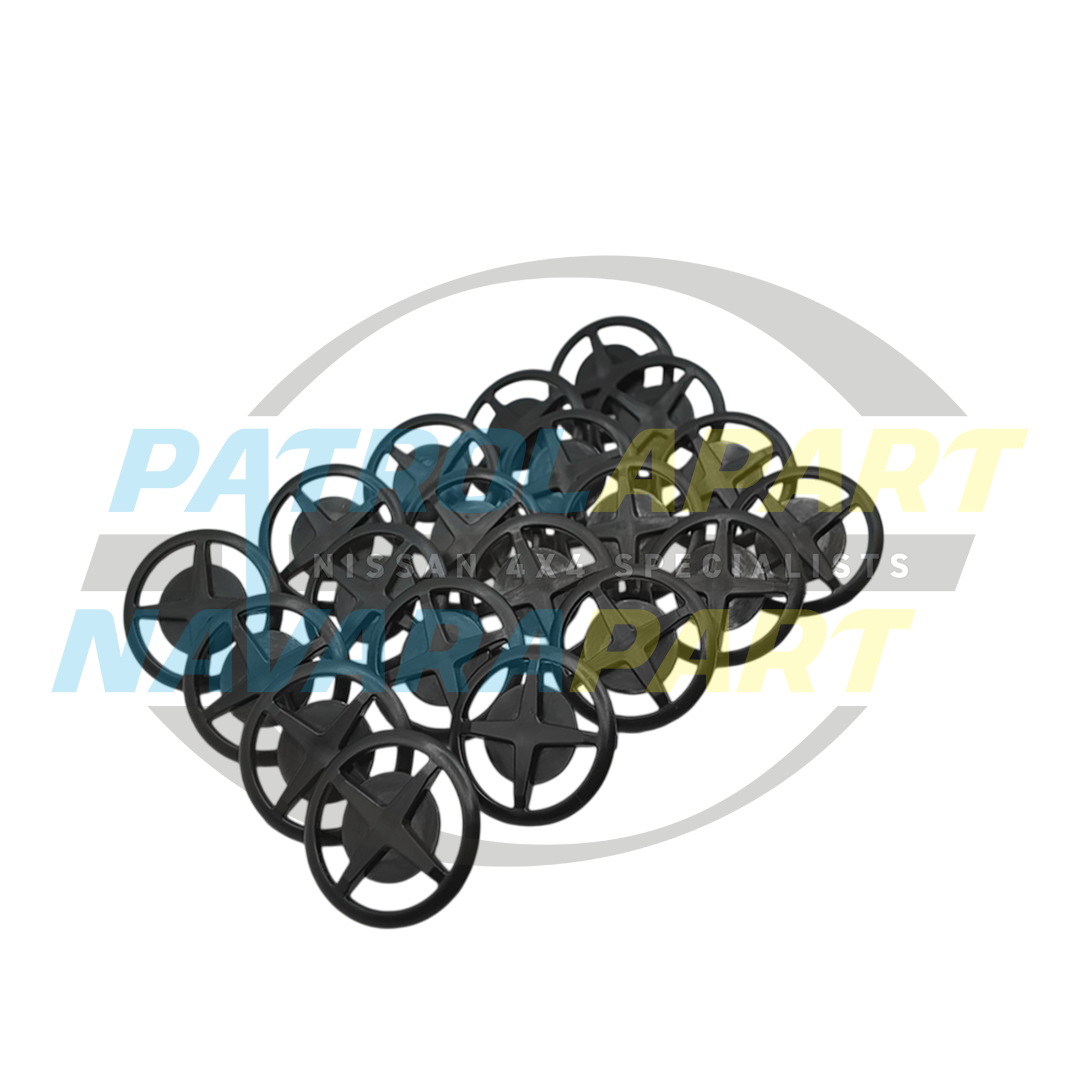 Patrolapart Bonnet Insulator Clip Set Of 20 - Nissan Patrol Y60 GQ & Y61 GU