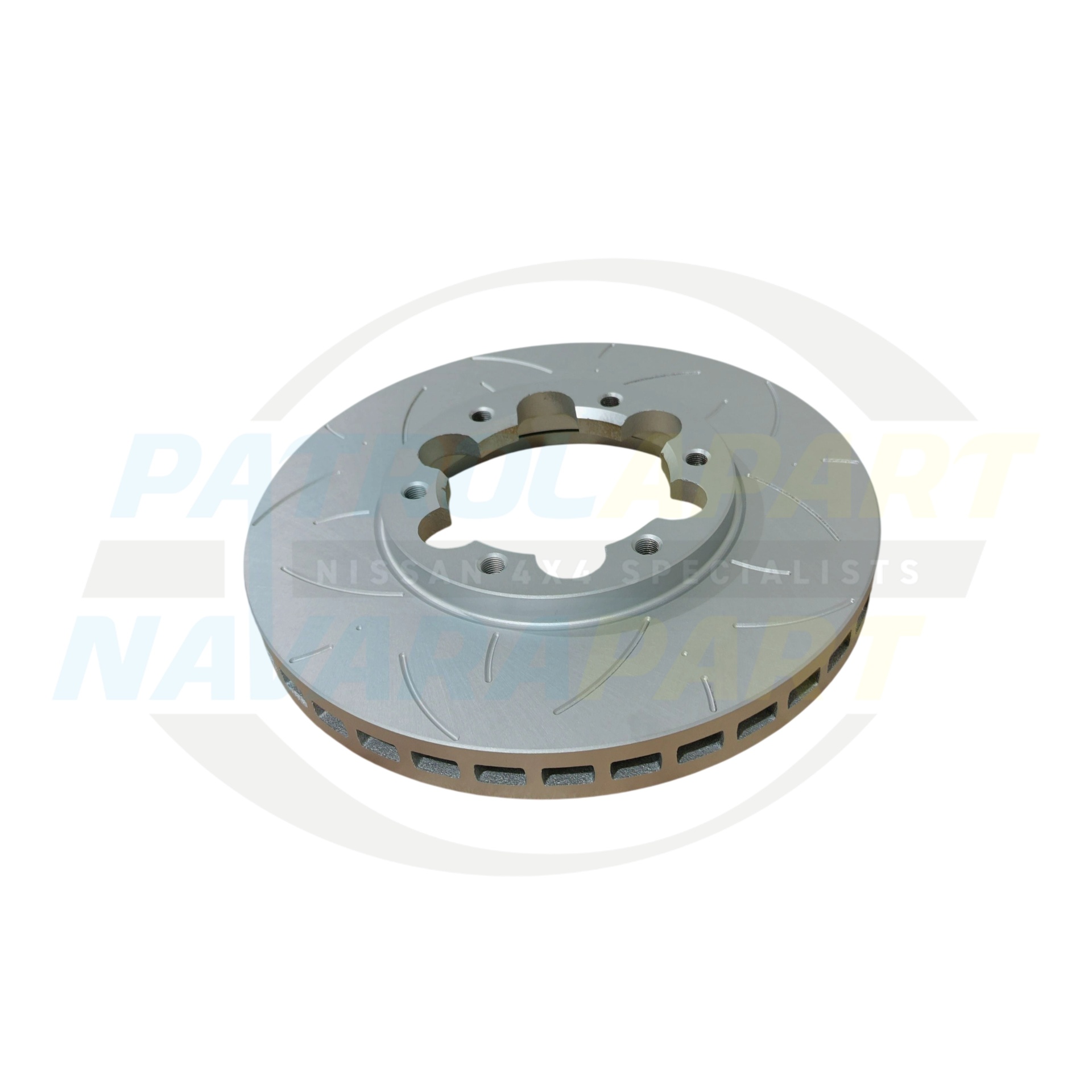 Protex Ultra Premium Slotted Brake Disc Rotor Front TB48 - Nissan Patrol Y61 GU