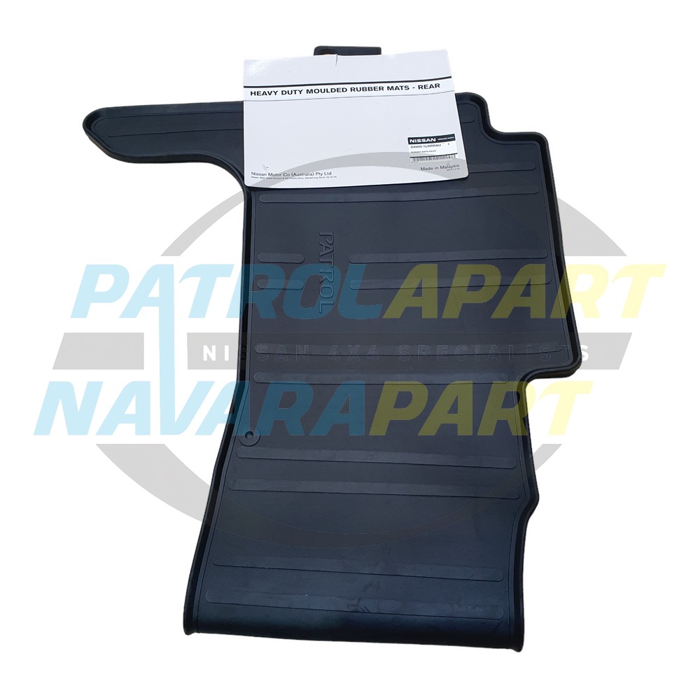 Genuine Nissan Rear Heavy Duty Rubber Floor Mat Full Width - Nissan Patrol Y62