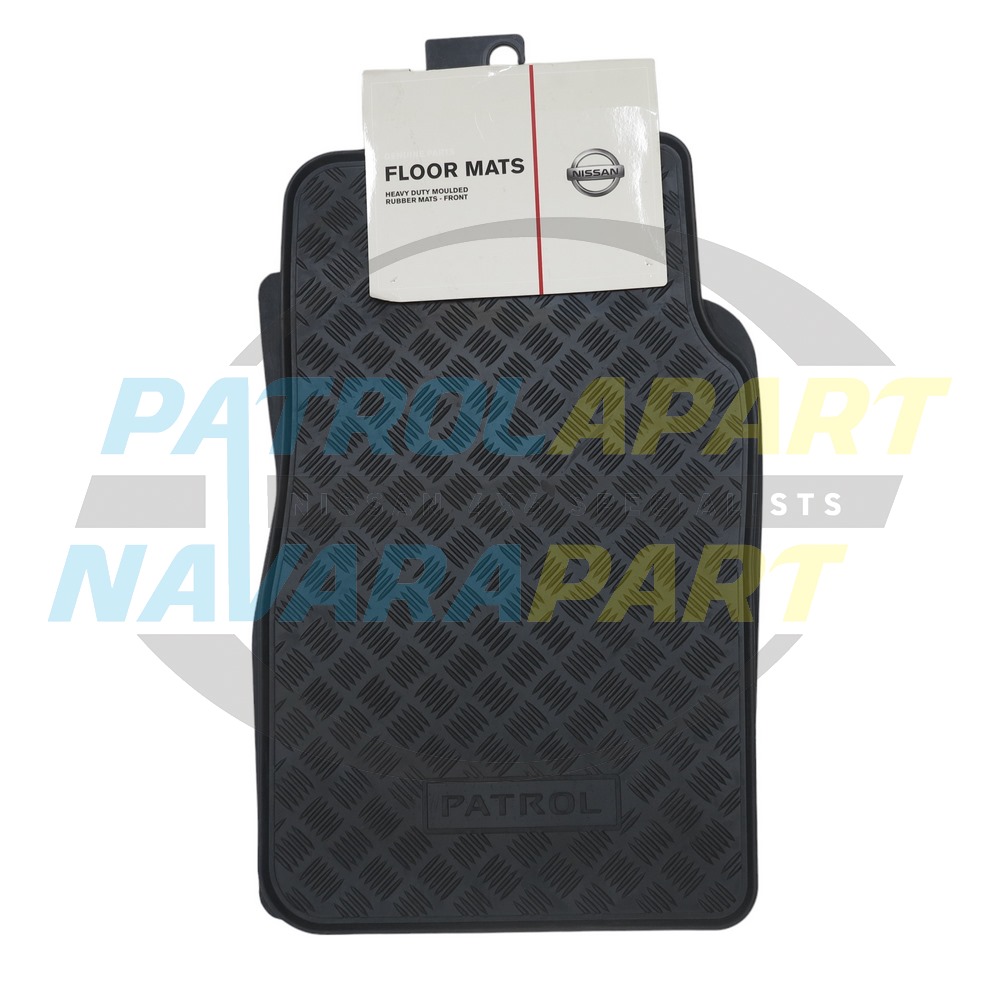 Genuine Nissan Front Rubber Floor Mat Set - Nissan Patrol Y61 GU
