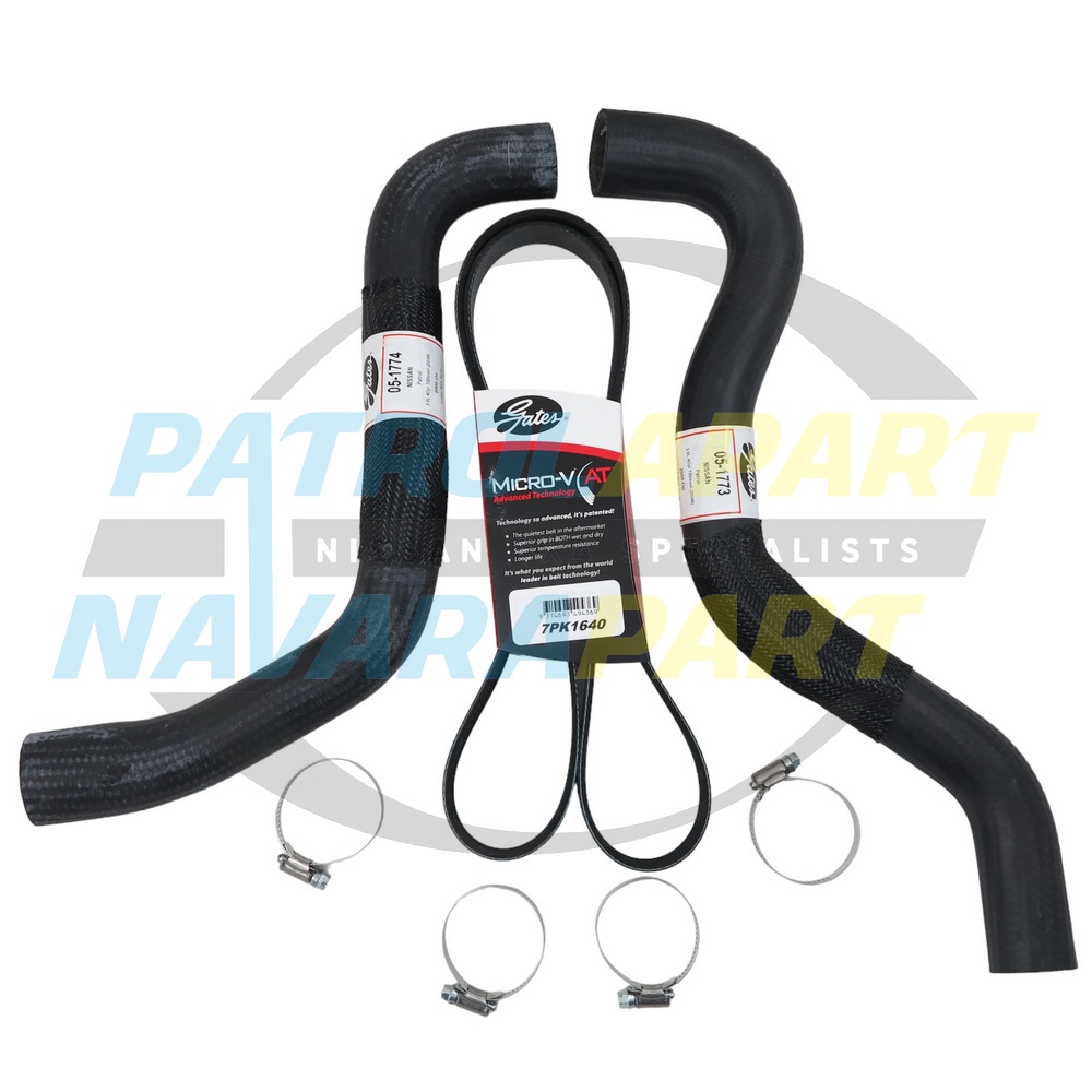 Gates Emergency Radiator Hose & Fan Belt Kit ZD30 - Nissan Patrol Y61 GU