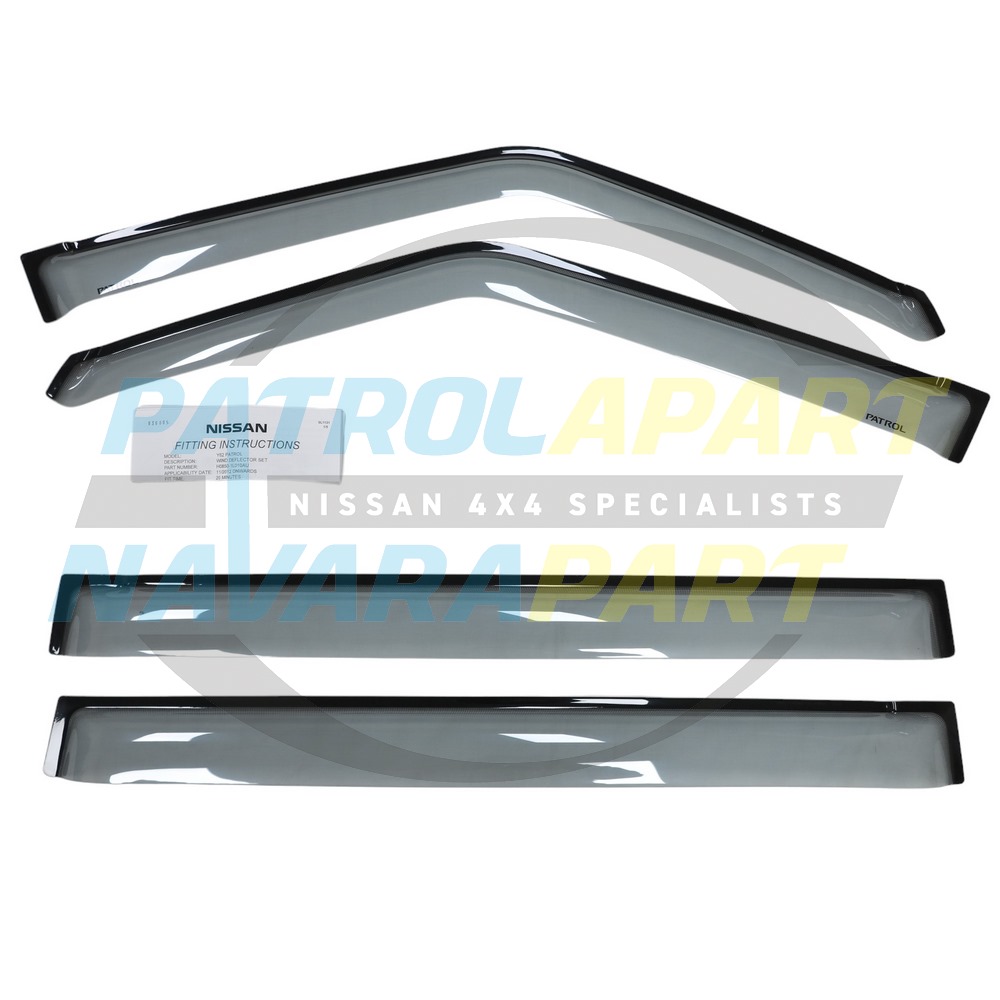 Genuine Nissan Slimline Weathershield Set of 4 - Nissan Patrol Y62