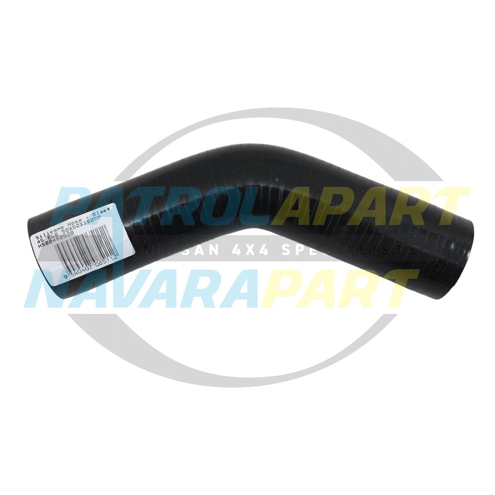 Silicone Hose 2" 50mm 45 Degree Bend Black